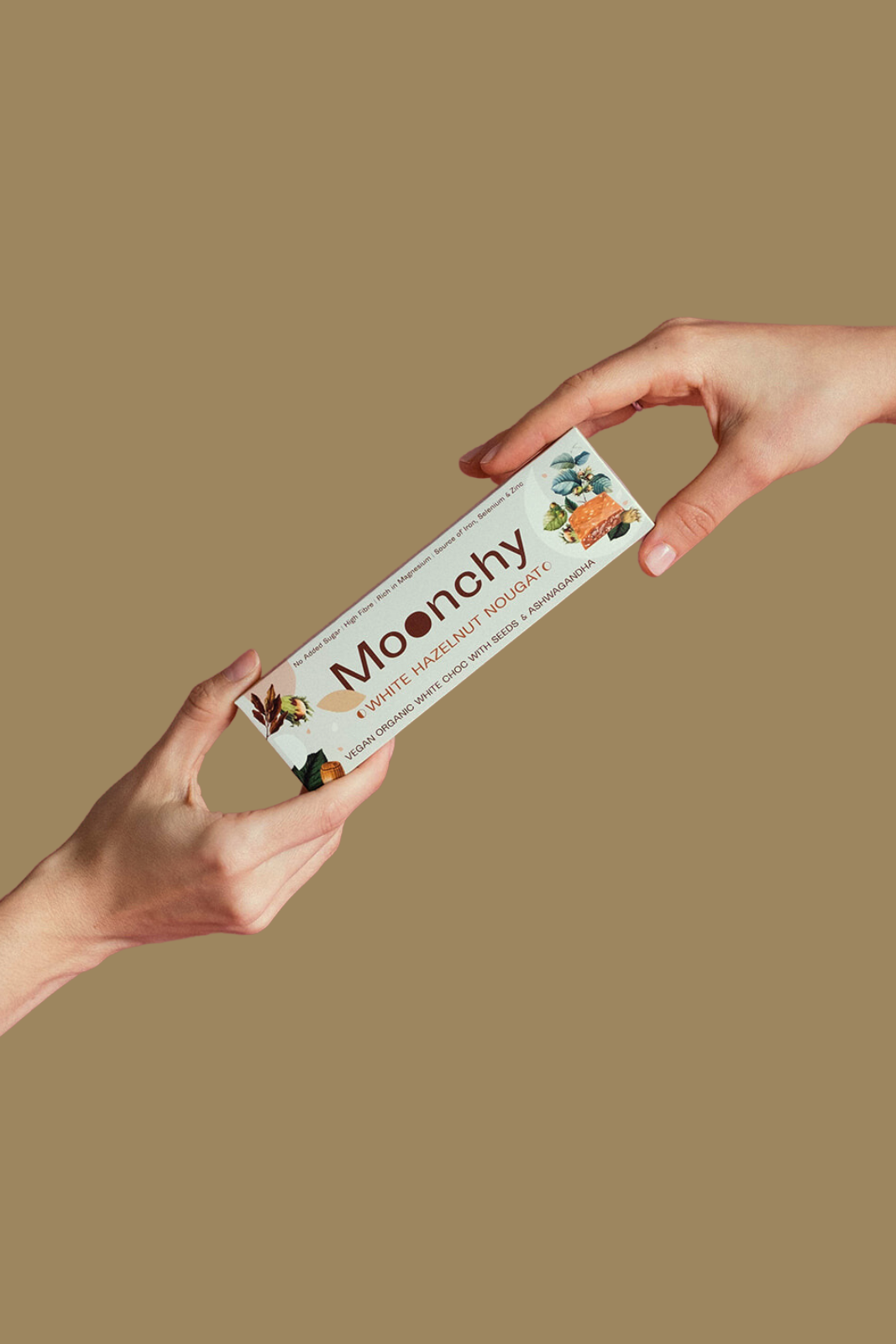 Moonchy White Hazelnut Nougat (8 Bars)