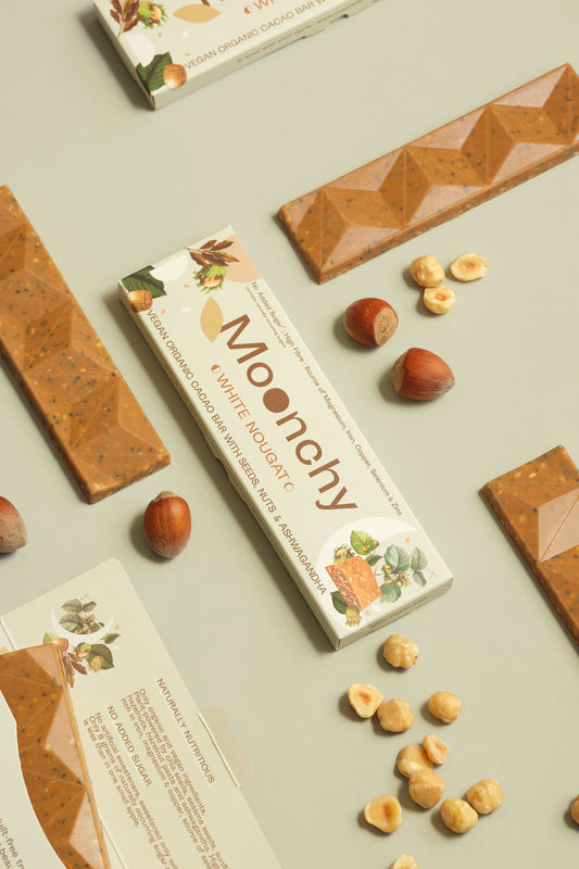 Nougat aux noisettes blanches Moonchy (8 barres)